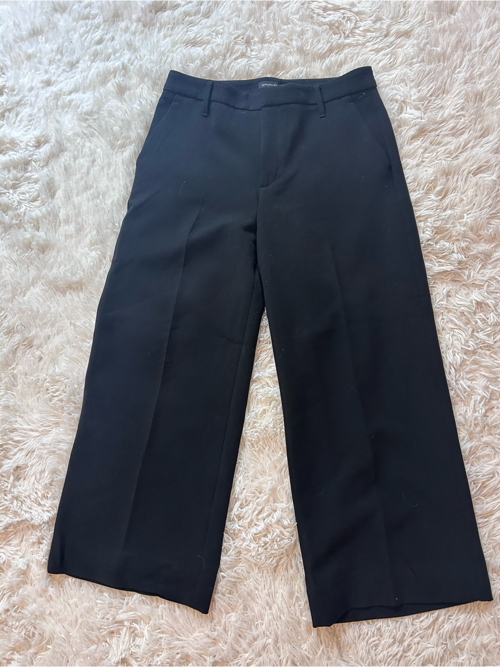 Banana Republic Black Wide-Leg Trousers